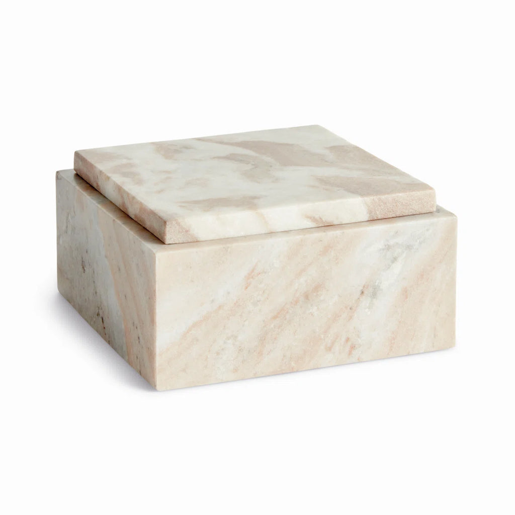 Wide Jaqueline Marble Lidded Box