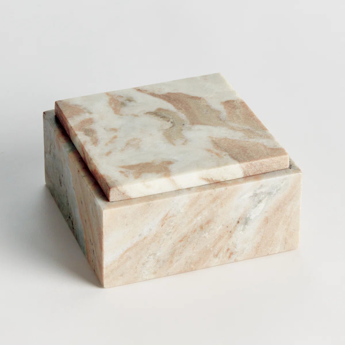 Wide Jaqueline Marble Lidded Box