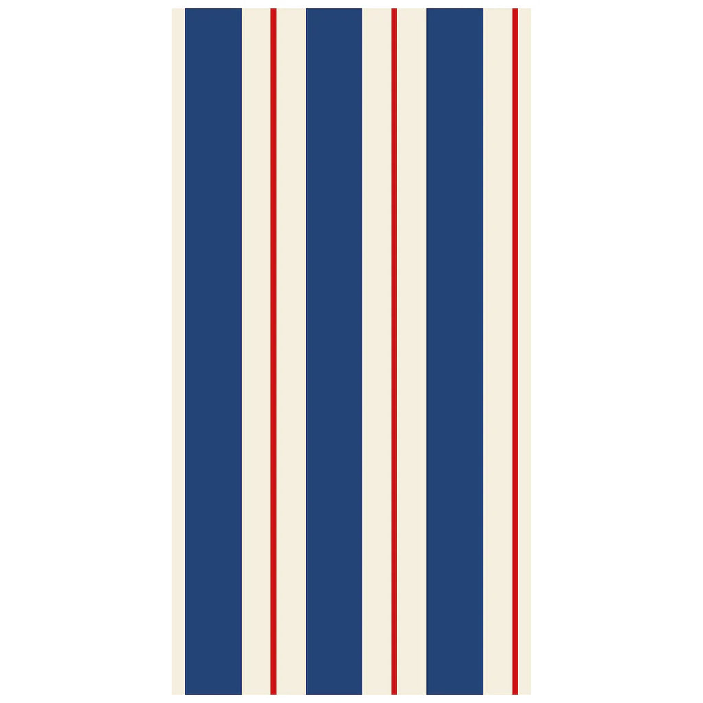 Navy & Red Awning Stripe Guest Napkins