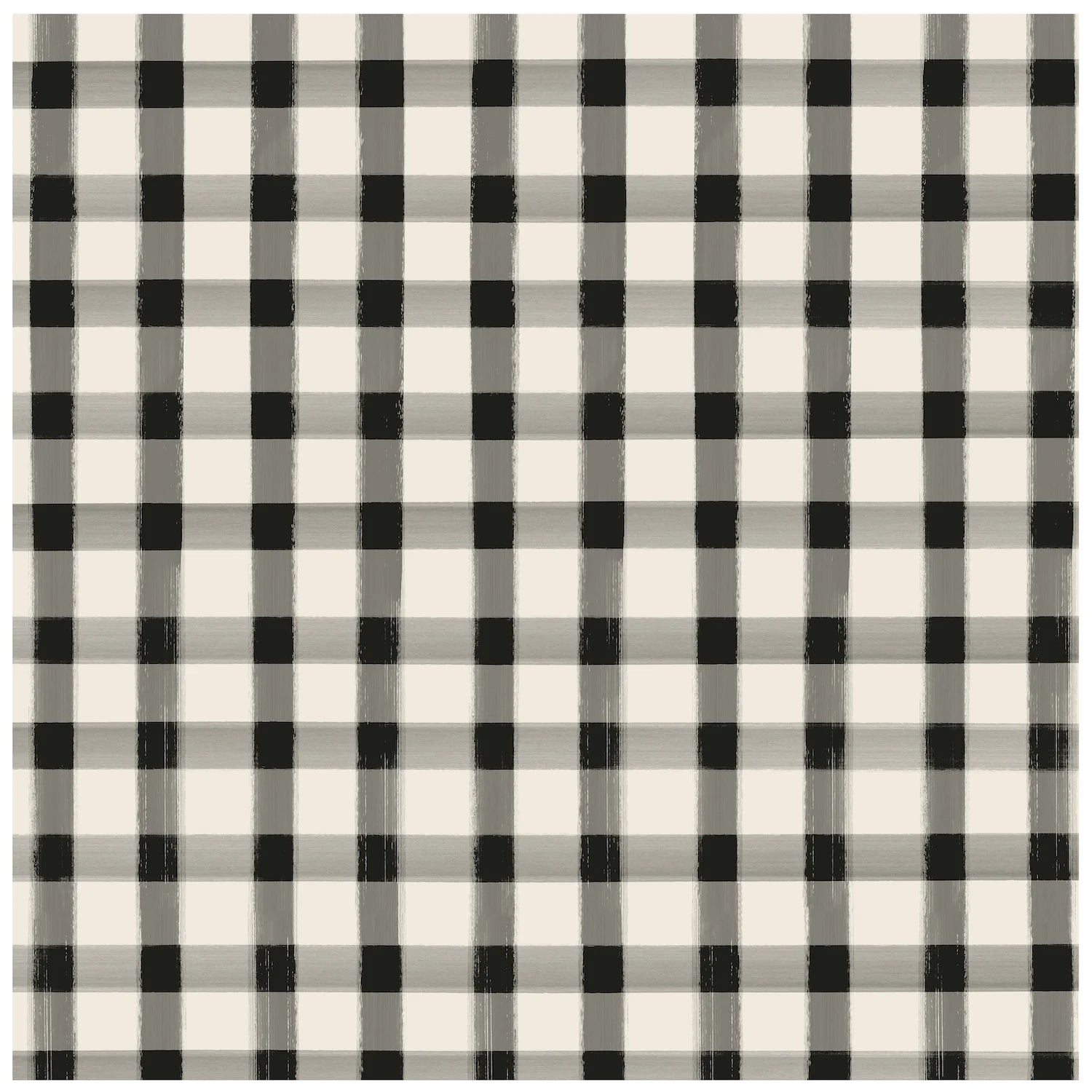 Black Painted Check Guest Napkins