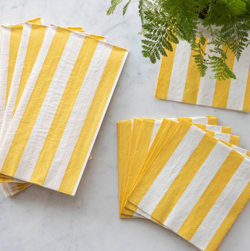 Marigold Classic Stripe Guest Napkins