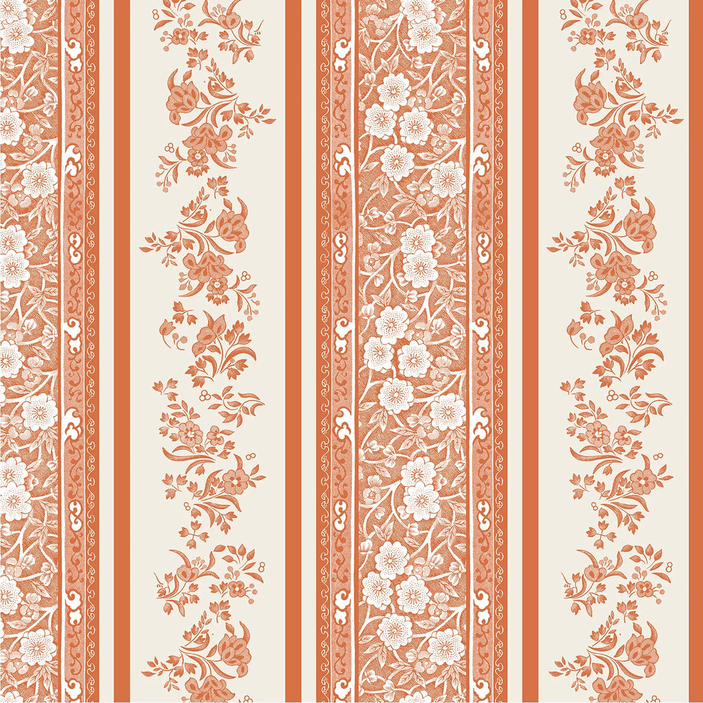 Pumpkin Burleigh Stripe Cocktail Napkins