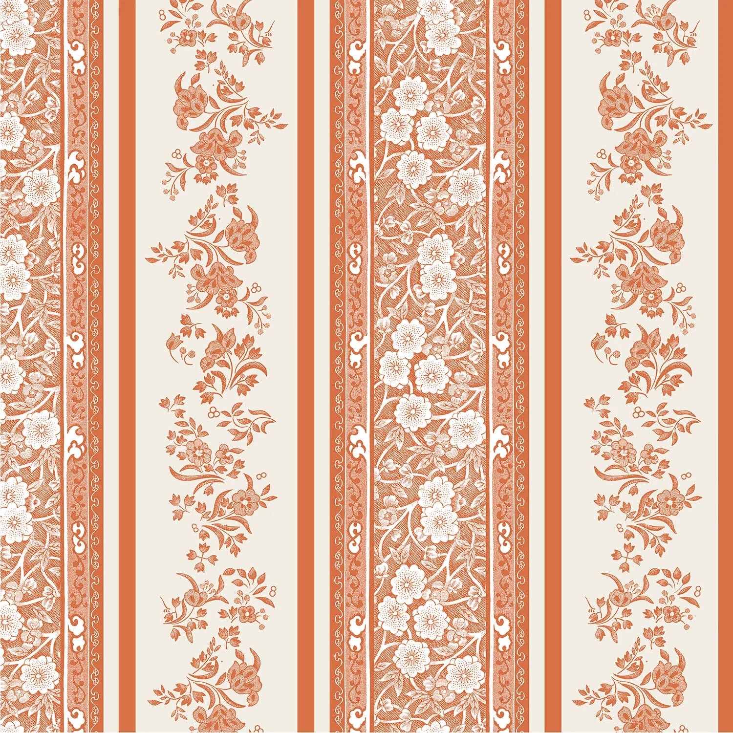 Pumpkin Burleigh Stripe Cocktail Napkins