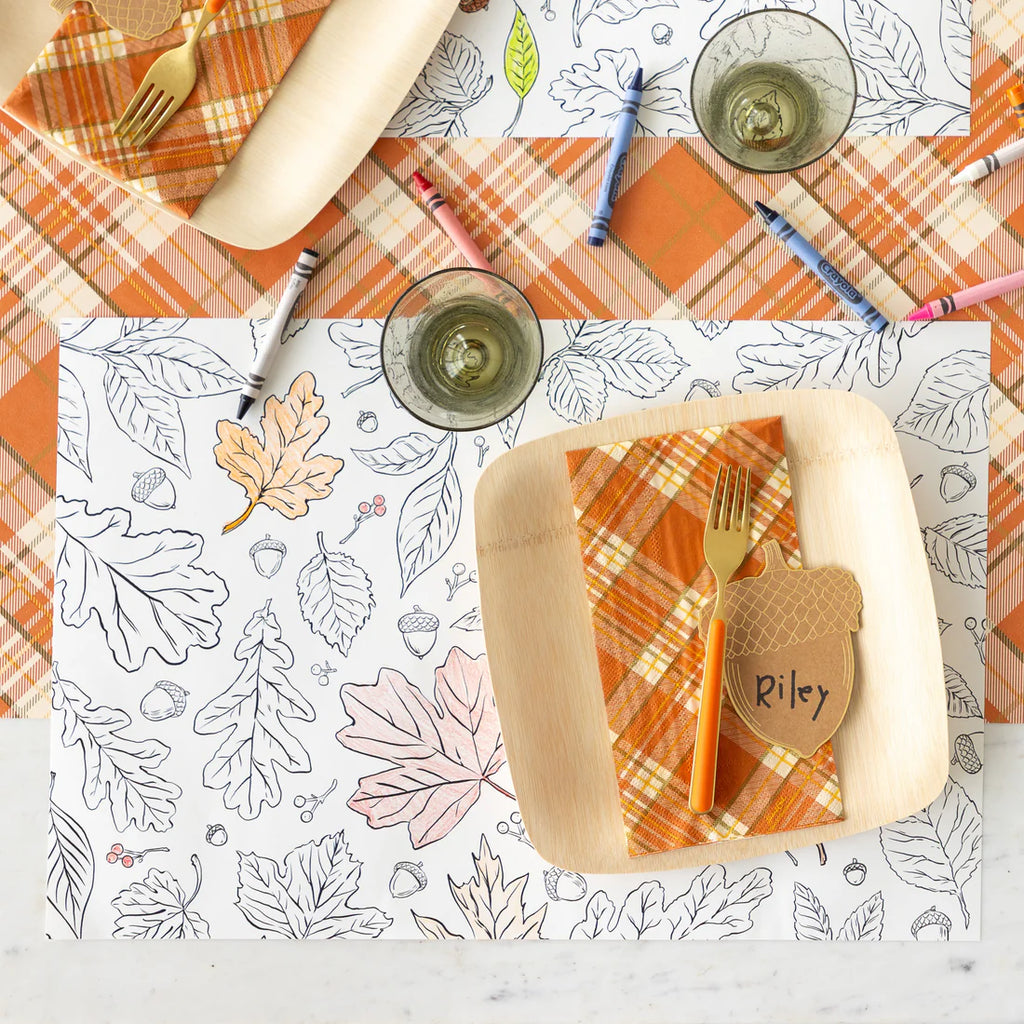 Coloring Leaves Placemats