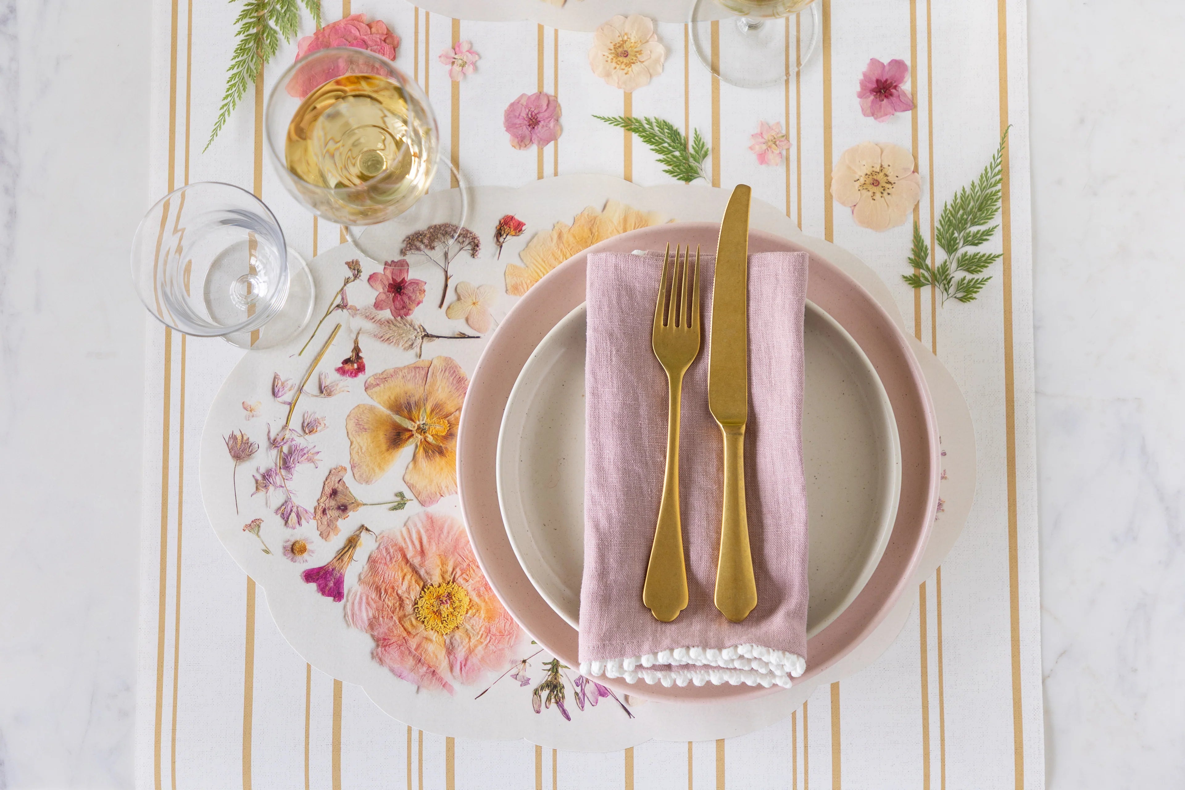 Antique Gold Stripe Runner