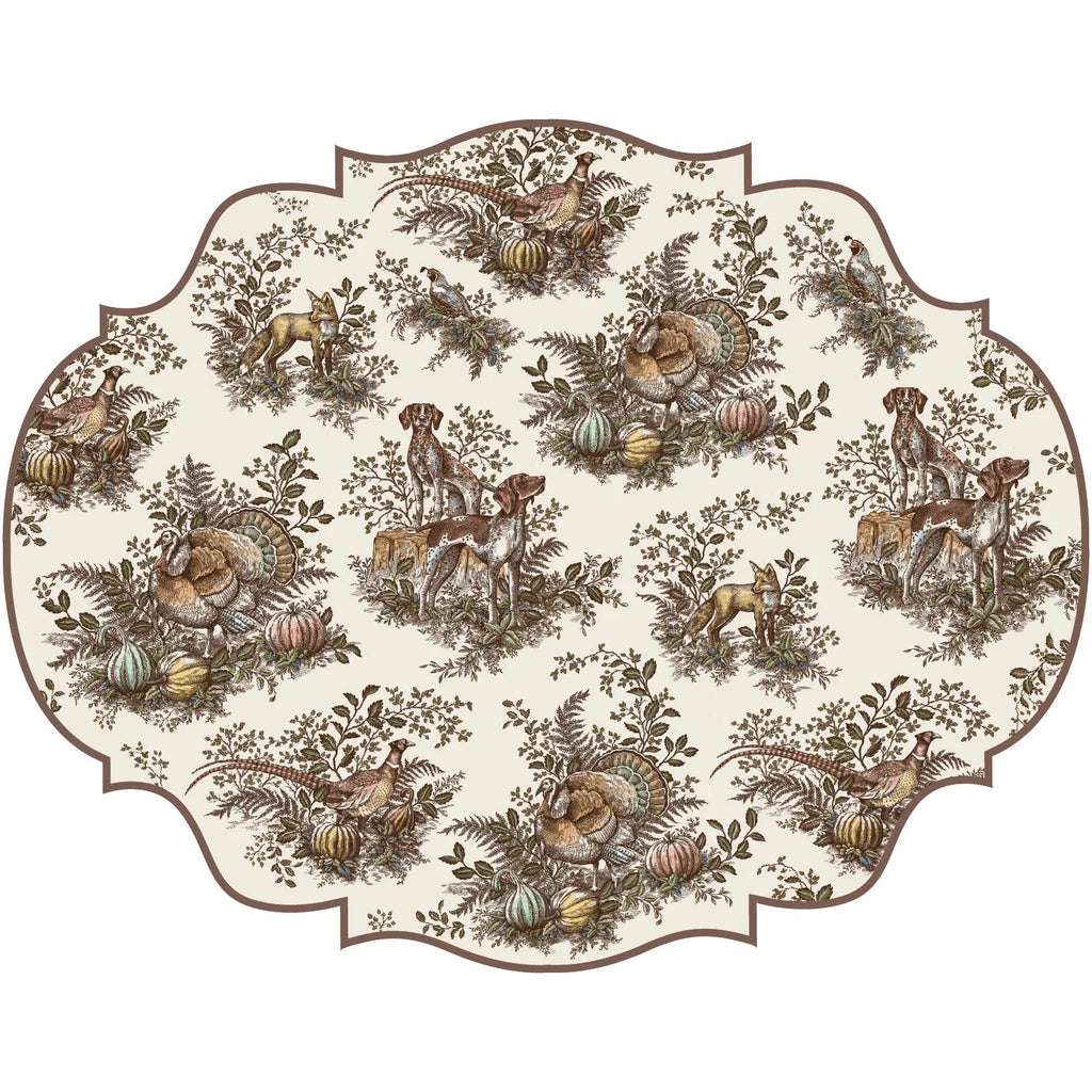 Die-Cut Harvest Toile Frame Placemats
