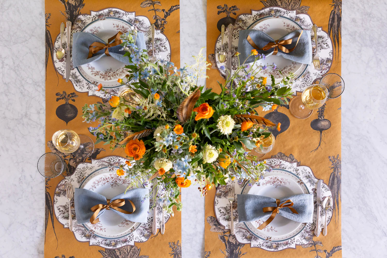 Die-Cut Harvest Toile Frame Placemats