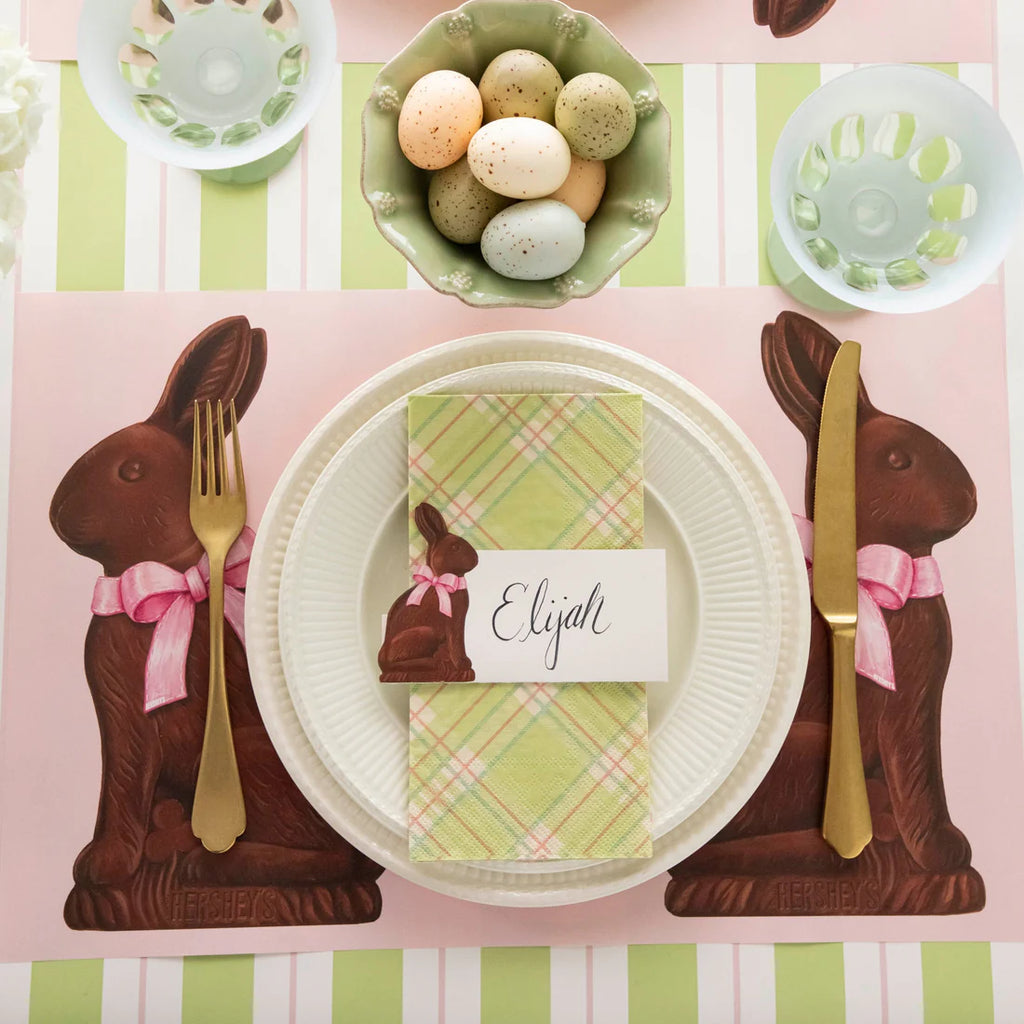 Green & Pink Awning Stripe Runner