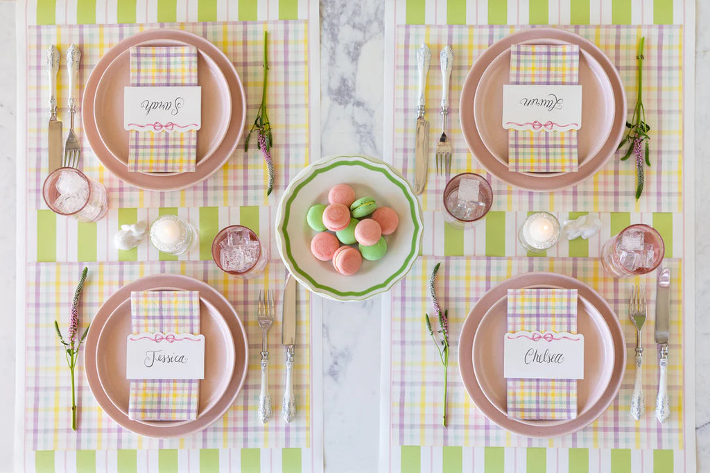 Green & Pink Awning Stripe Runner
