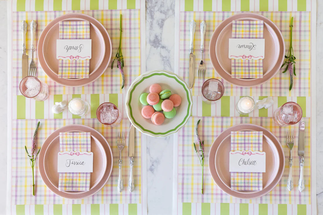 Green & Pink Awning Stripe Runner