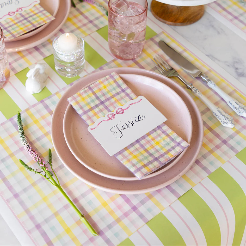 Green & Pink Awning Stripe Runner