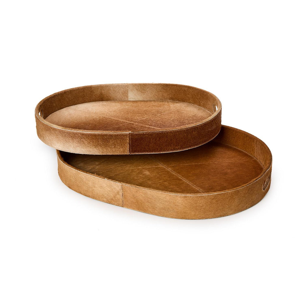 Brown Cowhide Tray