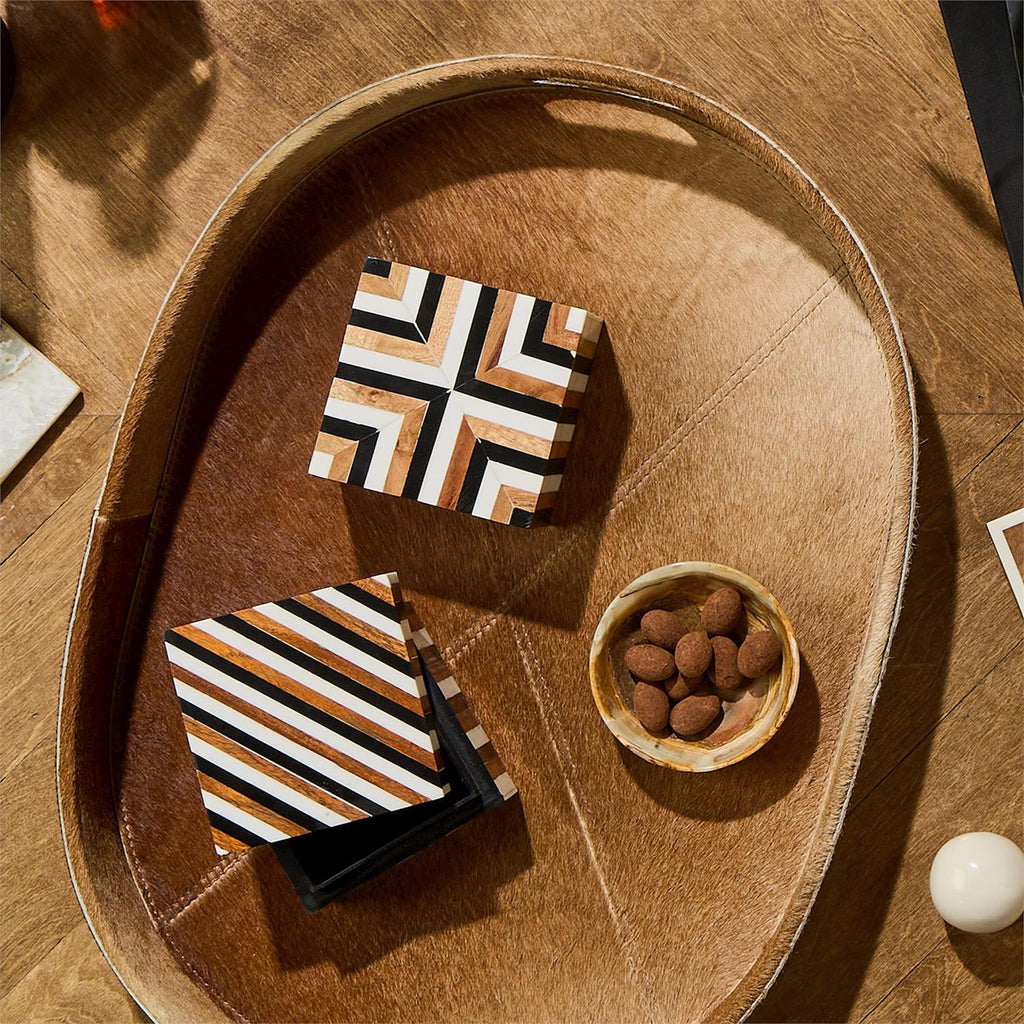 Brown Cowhide Tray
