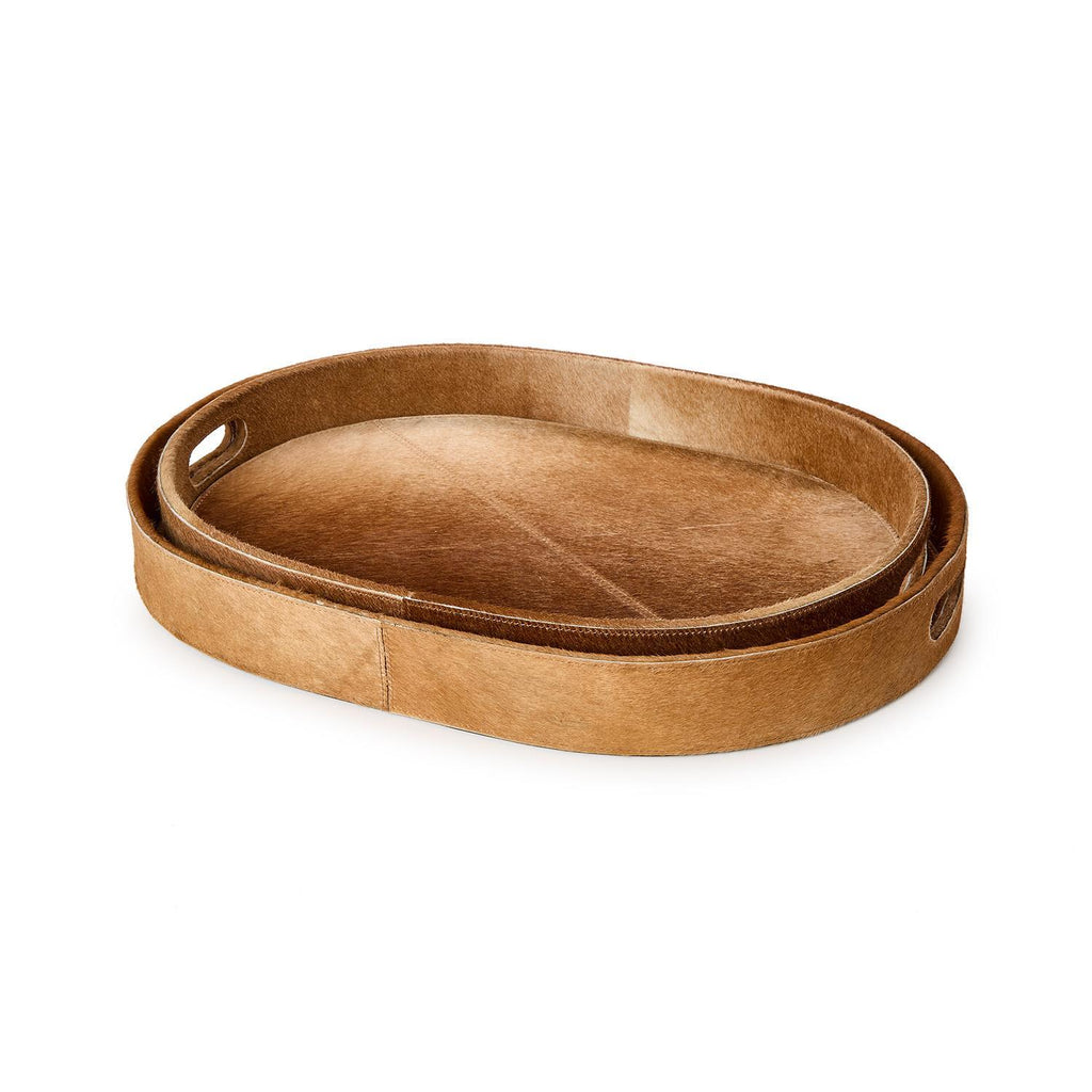 Brown Cowhide Tray