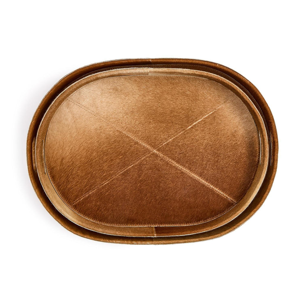 Brown Cowhide Tray