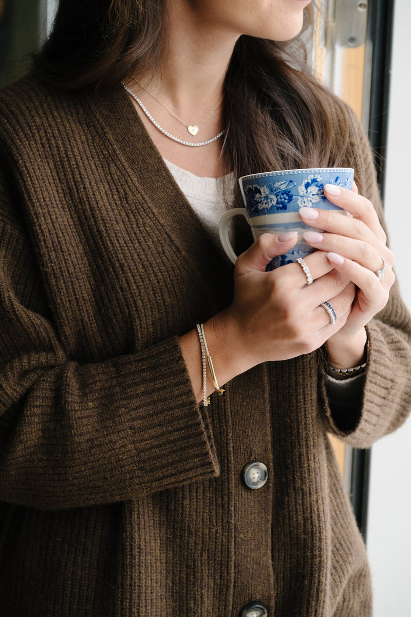 Blue Sapphire Stackable Band