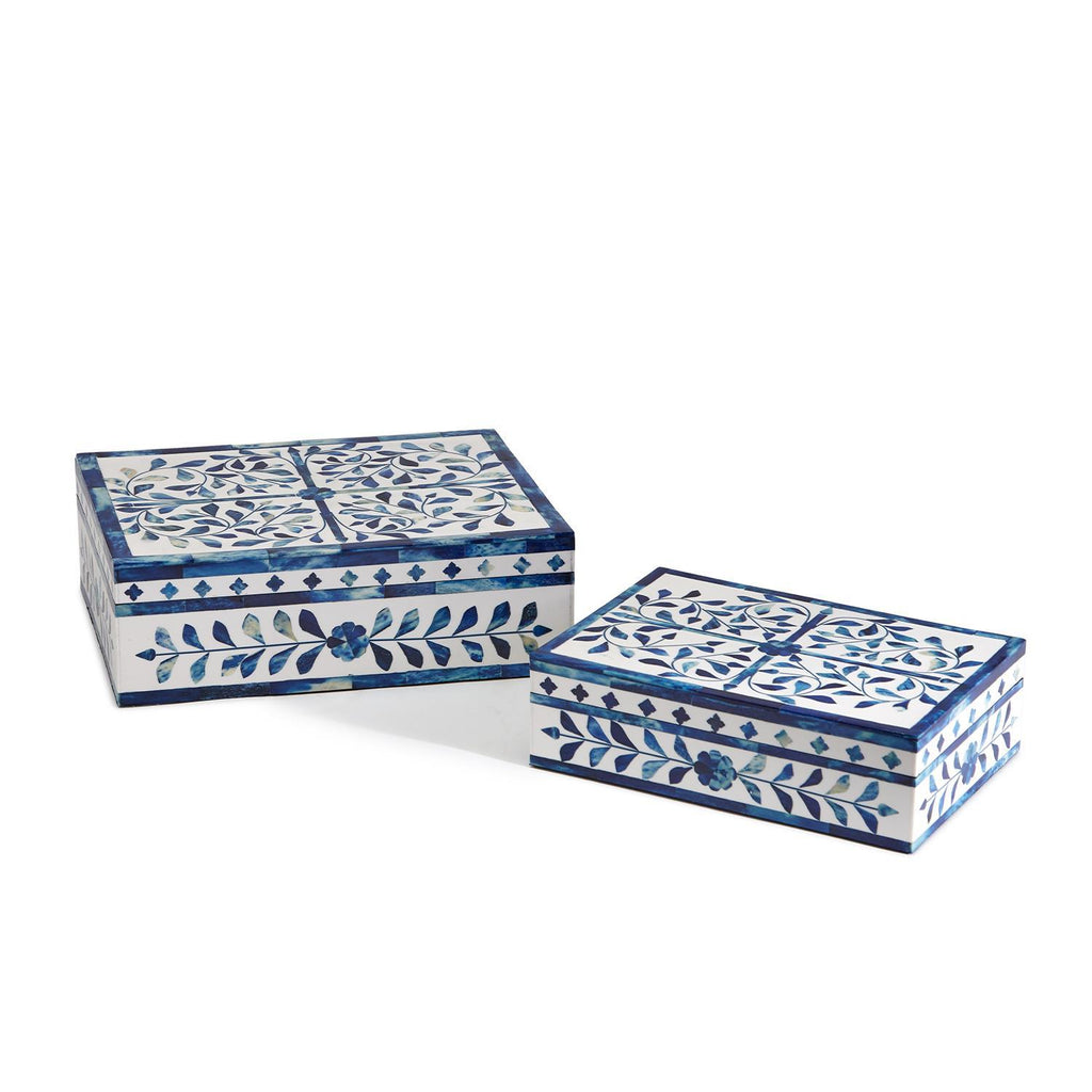 Jaipur Palace Blue & White Tear Hinged Cover Box
