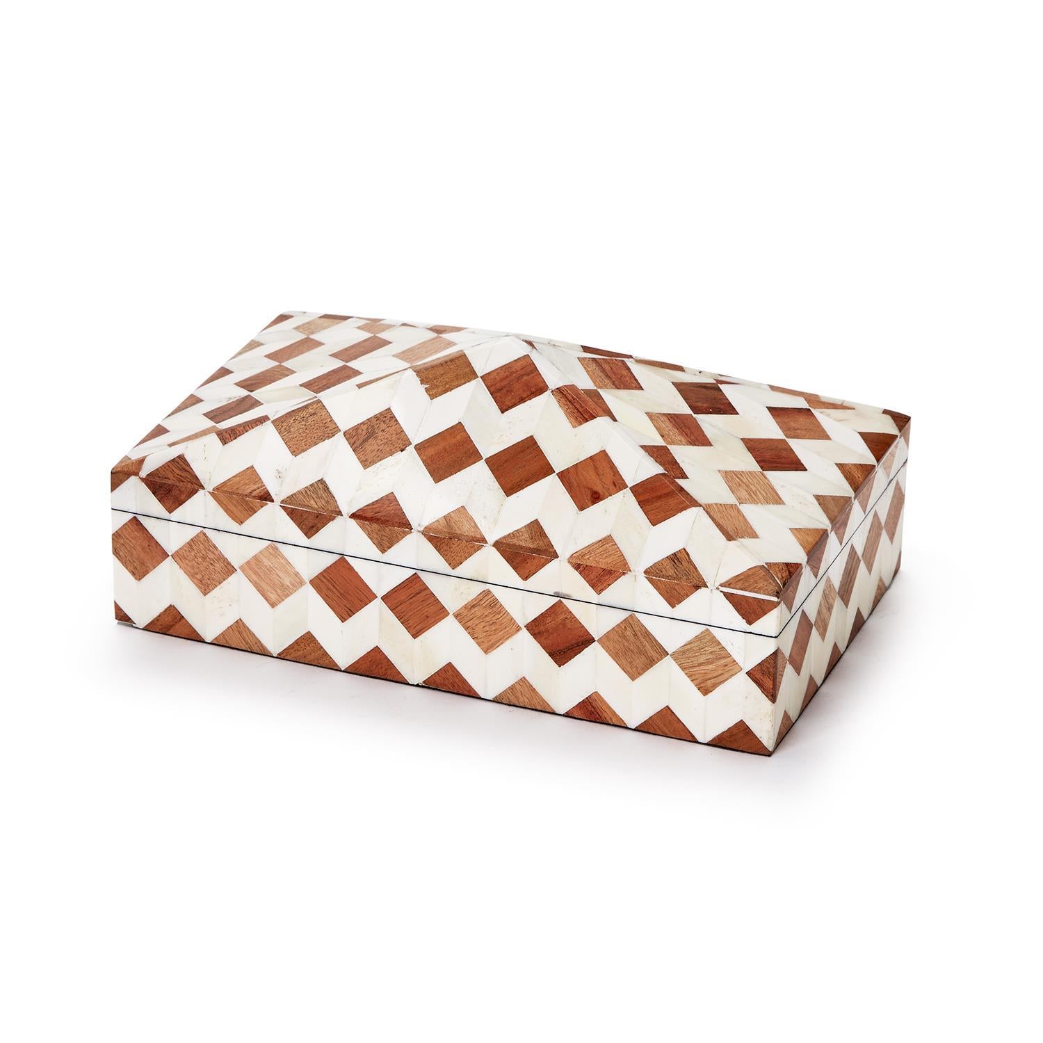 Pyramid Mosaic Covered Box