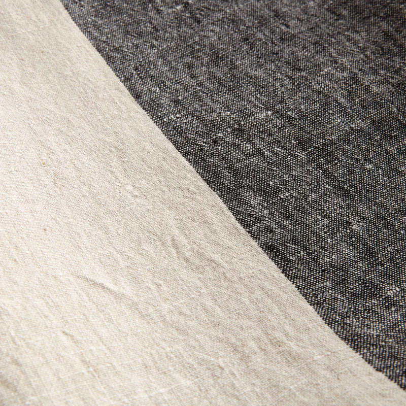 Flax and Charcoal Anika European Linen Throw