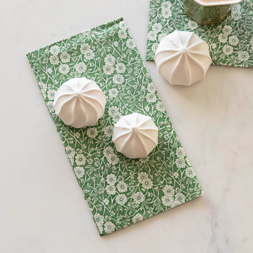 Green Calico Guest Napkins