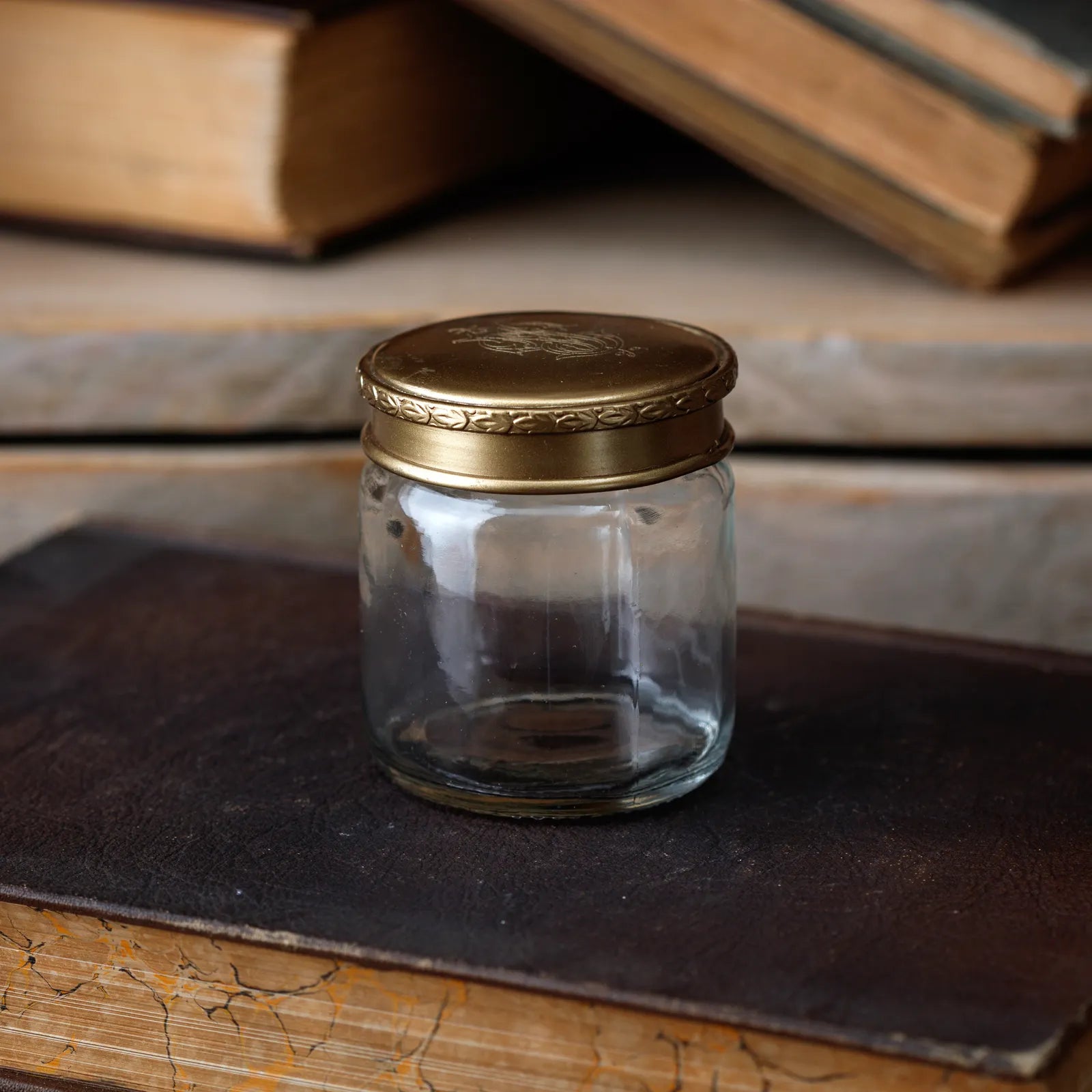 Vanity Jar With Etched Lid