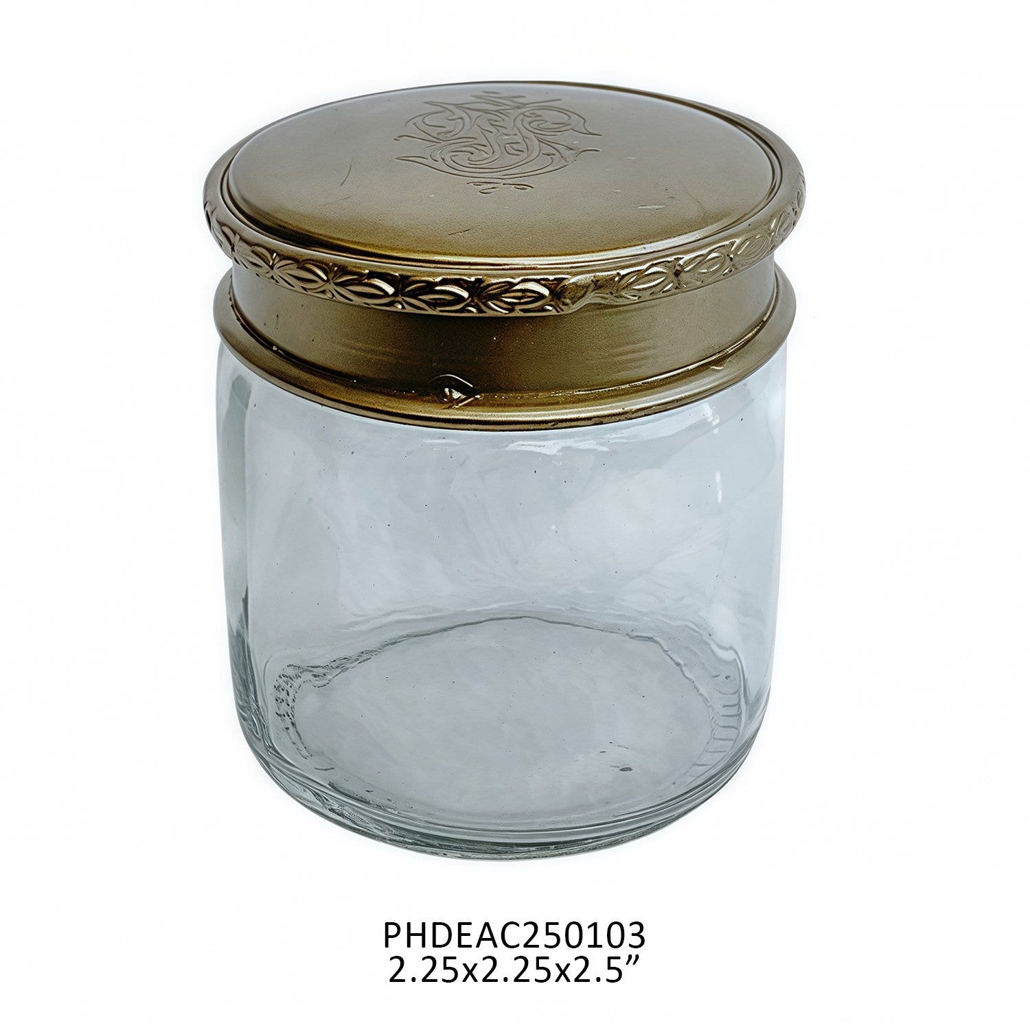 Vanity Jar With Etched Lid