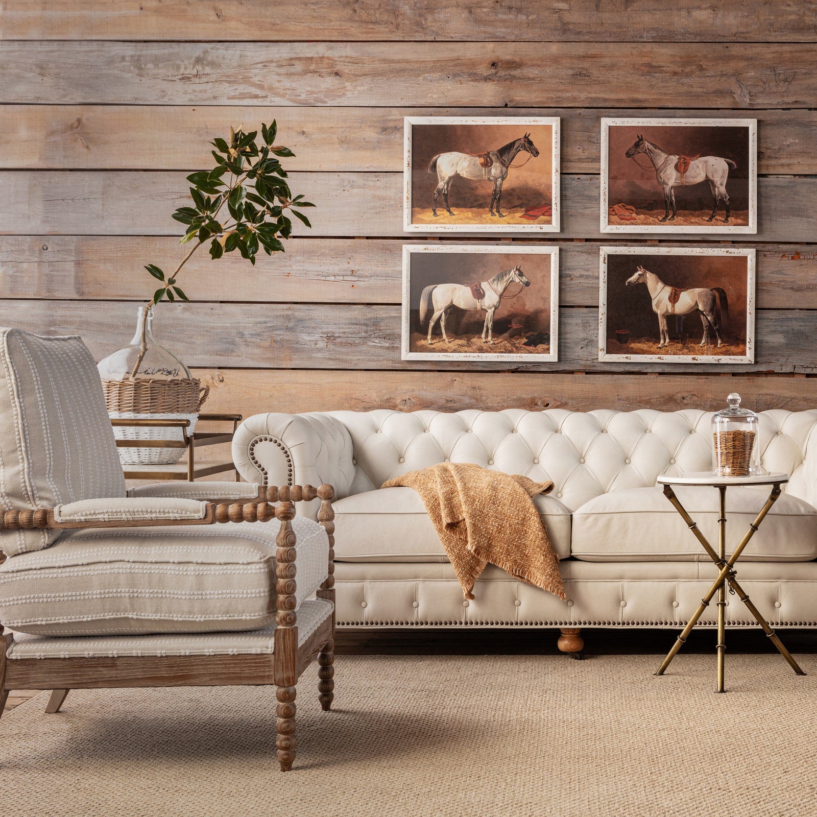 Chalk 1930 Spool Accent Chair
