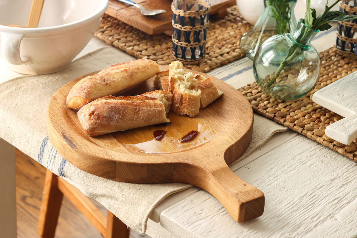 Italian Cutting Board Bowl with Mezzaluna Set
