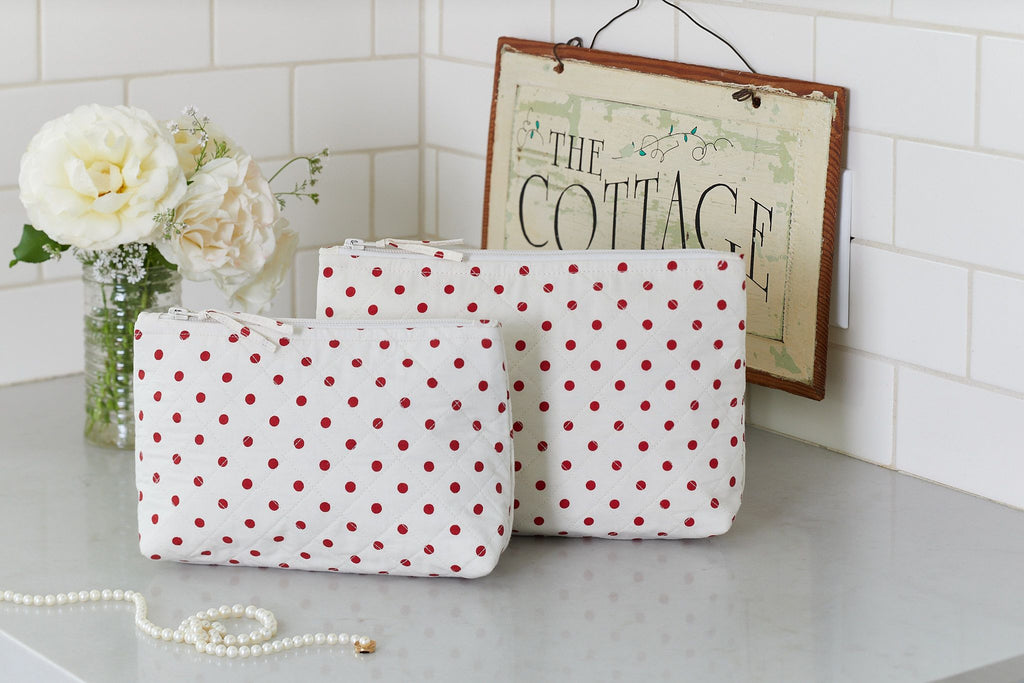 Polka Dot Cosmetic Bag