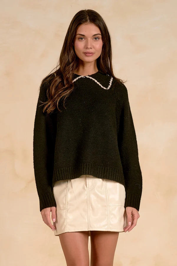 Contrast Stitch Sweater