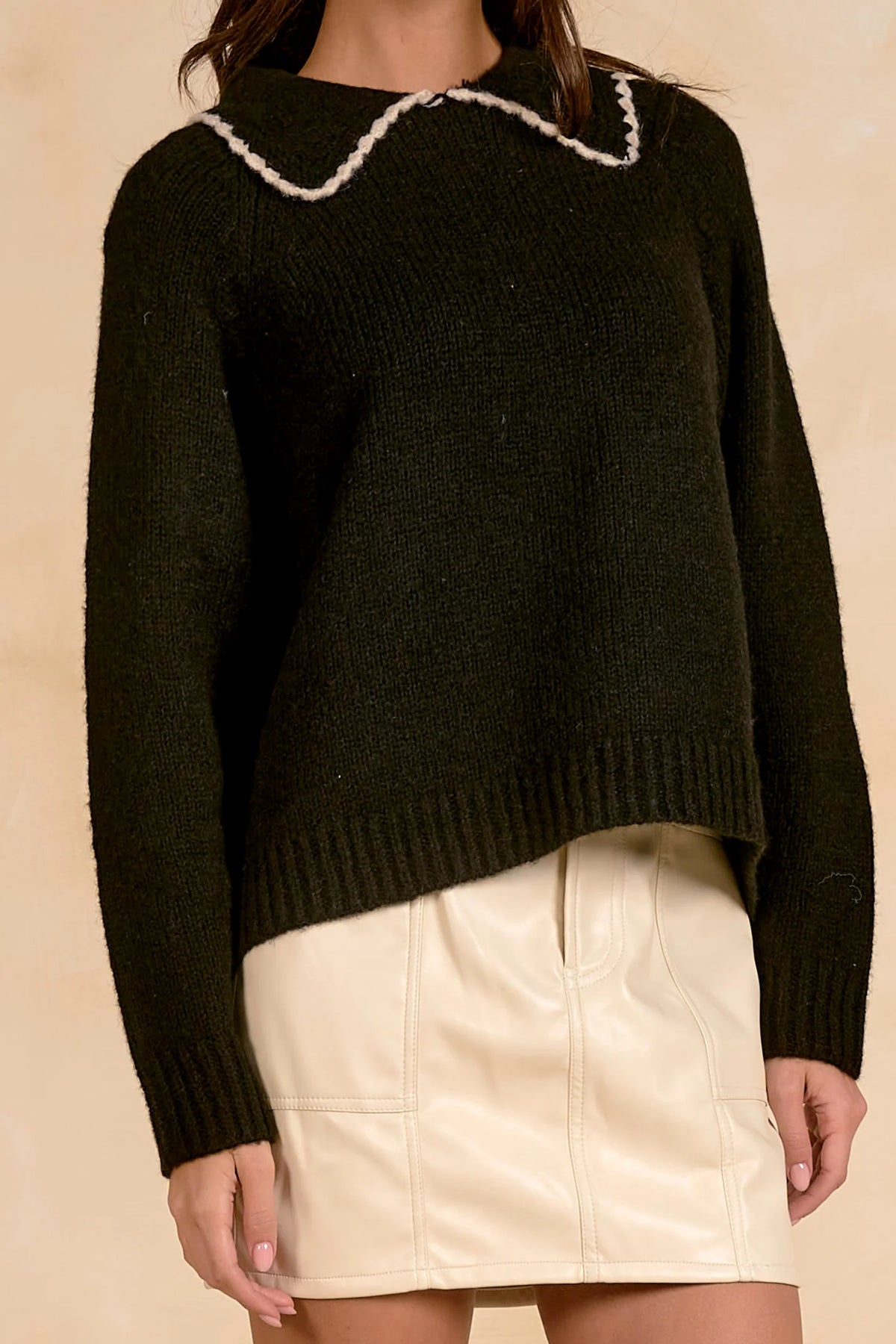 Contrast Stitch Sweater