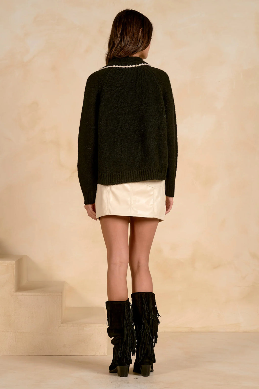 Contrast Stitch Sweater
