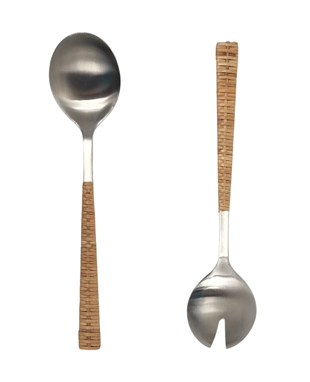 Rattan Stainless Steel Serving Pieces