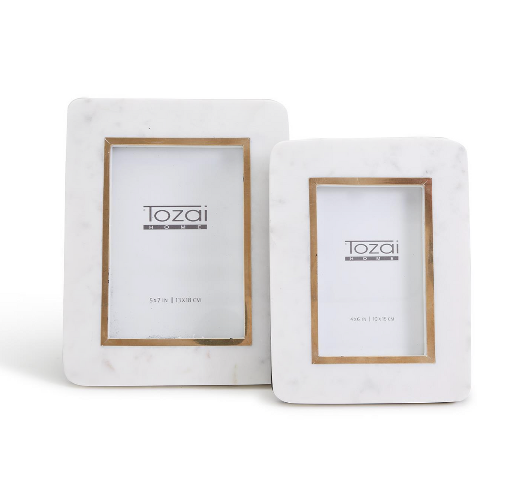 White Marble Photo Frame