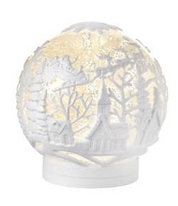 Lighted Embossed Water Globe