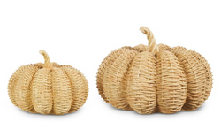 Basketweave Pumpkins- Set of 2