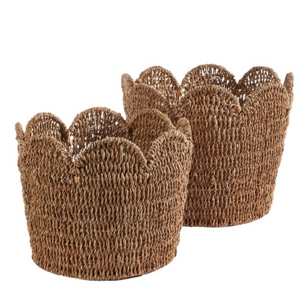 Scalloped Baskets- Set of 2