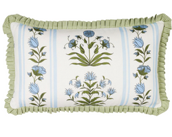 Royal Poppy Stripe Pillow