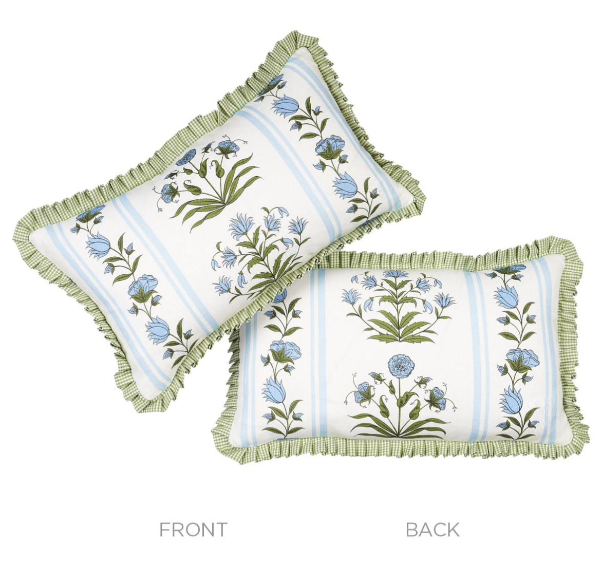 Royal Poppy Stripe Pillow