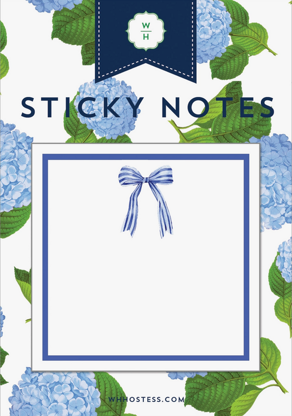 Blue Bow Sticky Notes
