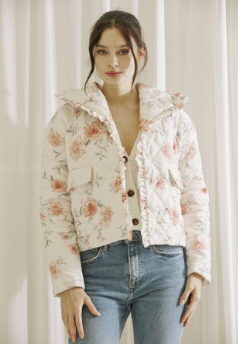 Floral Quilted Puff Jacket
