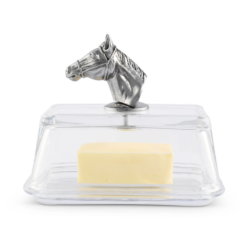 Equestrian Butter Dish