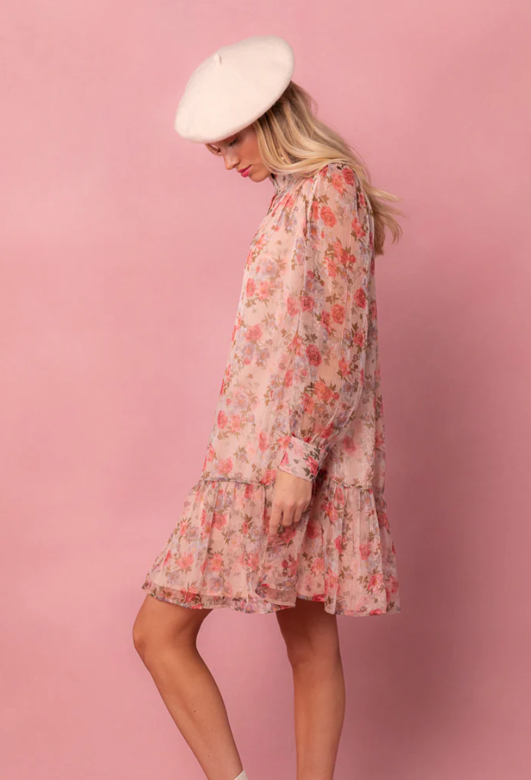 Eleanor Dress in Pink Floral