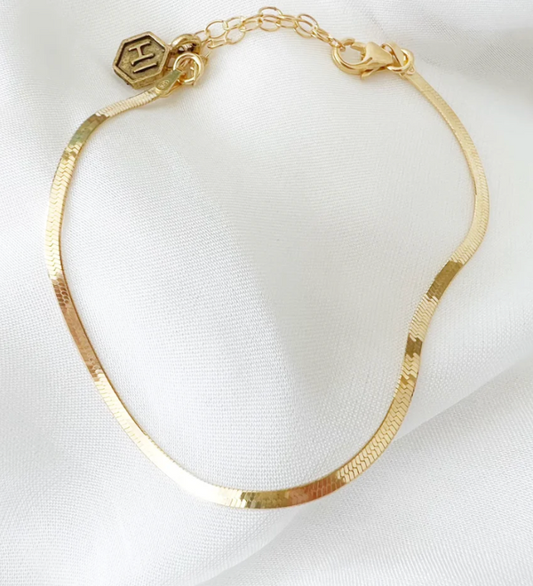 Herringbone Bracelet- Gold Fill
