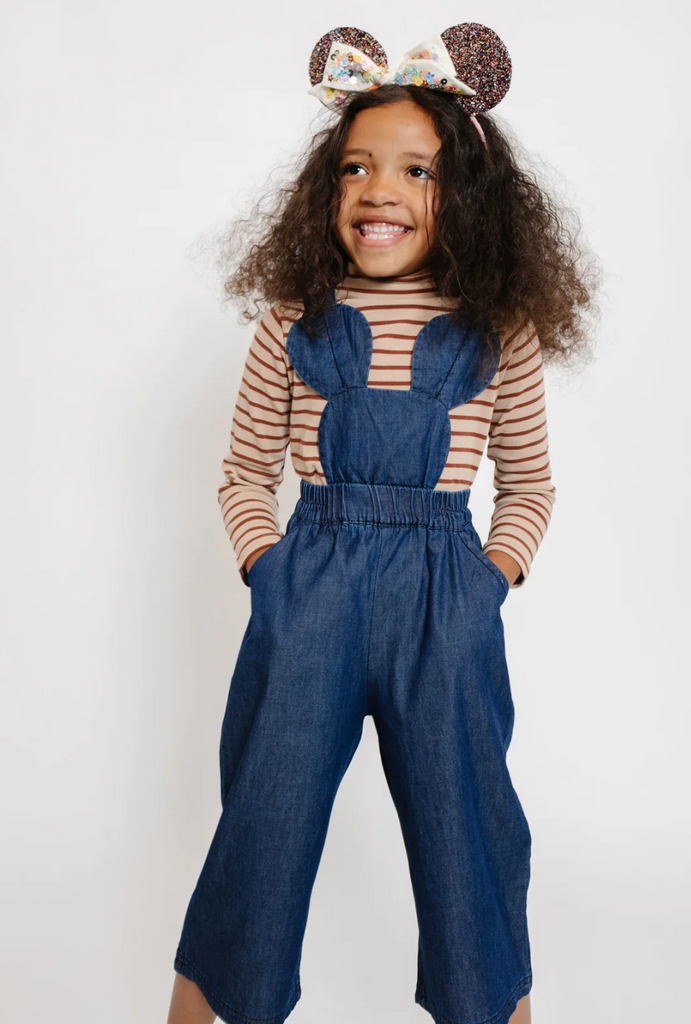 Dark Denim Mouse Overalls