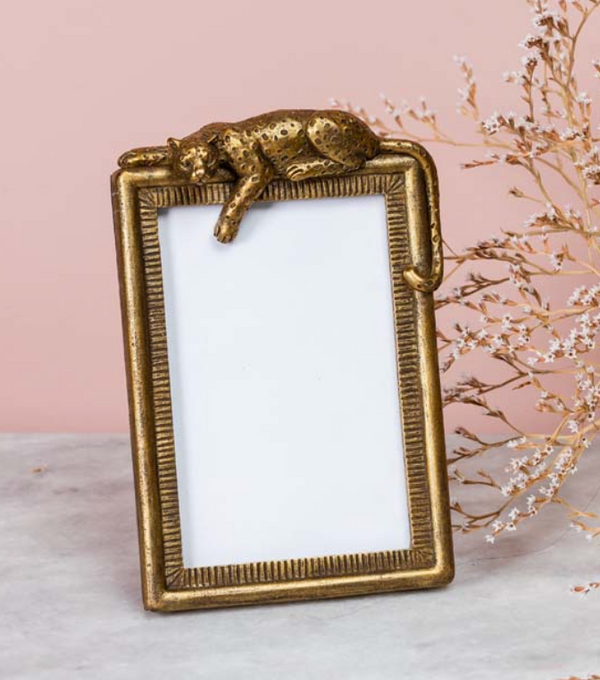 Photo Frame with Golden Panther