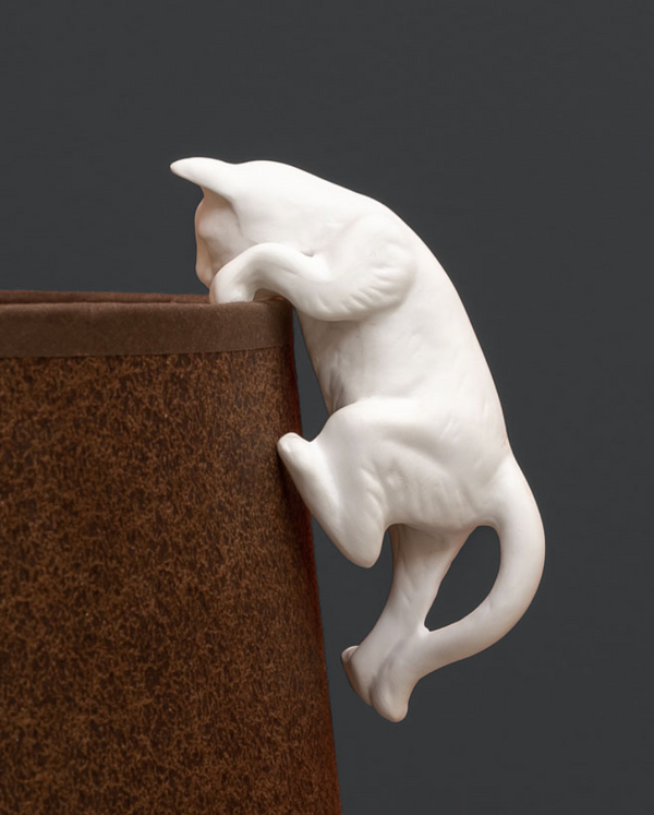Hanging Porcelain Cat