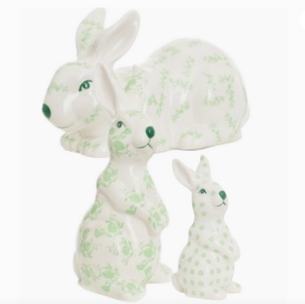 Green Porcelain Bunnies