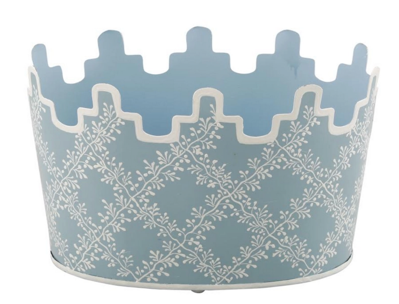 Trellis Scalloped Tole Planter