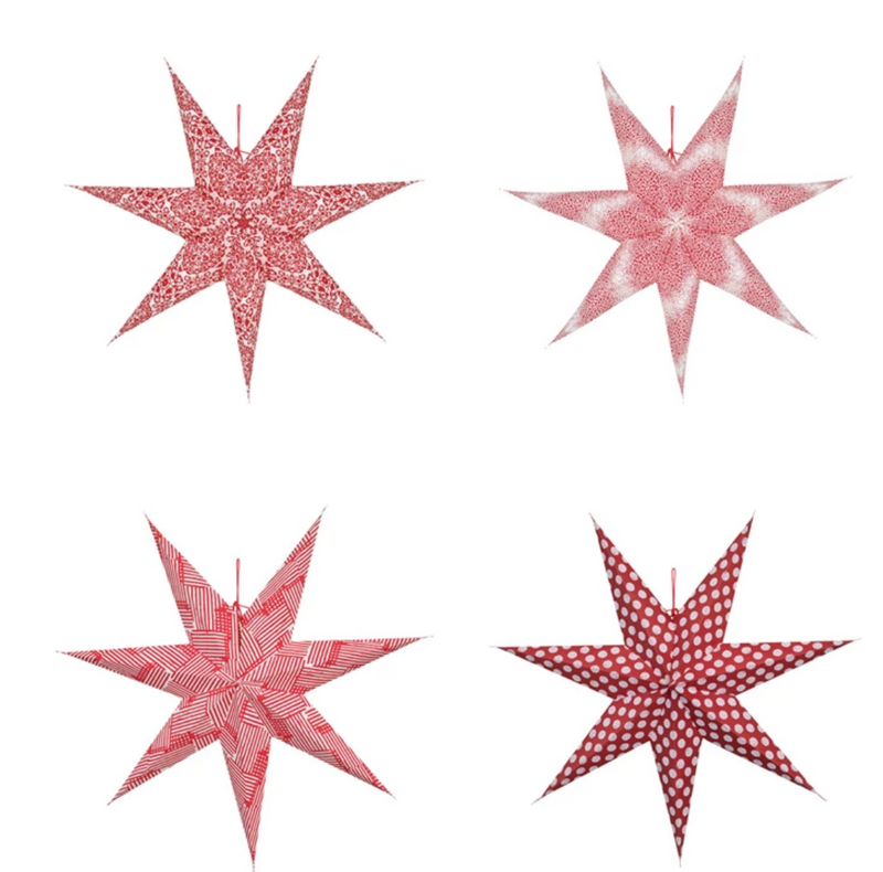 Printed Paper Star Ornaments